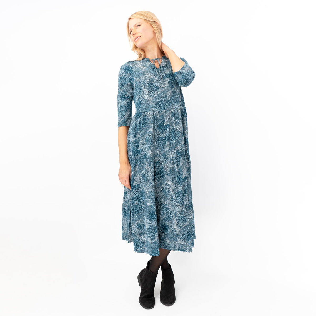 Seasalt Teal Green Sky View Midi Dress Quality Brands Outlet