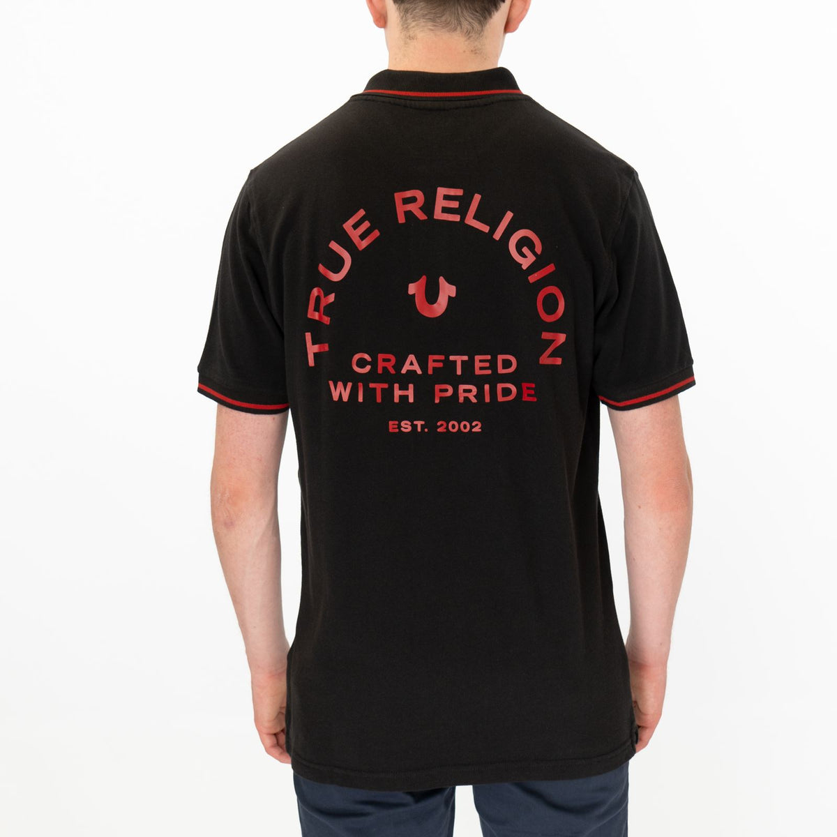 True Religion Men Black Polo Shirt Short Sleeve Lightweight Button-Up –  Quality Brands Outlet