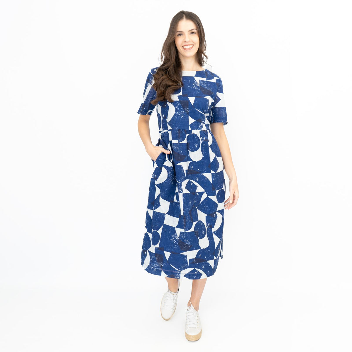 Seasalt Budehaven Blue Midi Dress Quality Brands Outlet