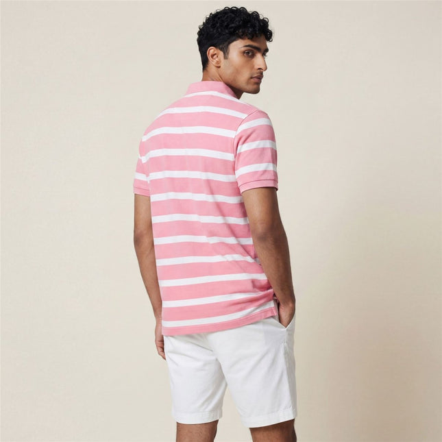 Joules Woody Striped Polo Shirt Navy Short Sleeve - Quality Brands Outlet