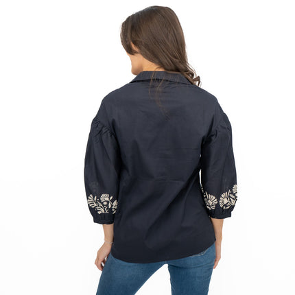 Seasalt Womens Navy Swan Creek Blouse-Quality Brands Outlet-
