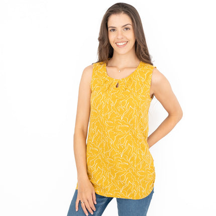 Seasalt Bright Beach Yellow Summer Vests Sleeveless Cotton Tops-Quality Brands Outlet-