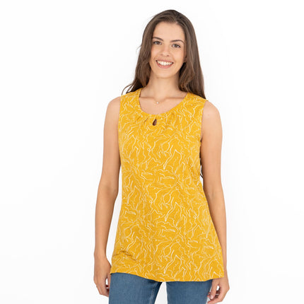 Seasalt Bright Beach Yellow Summer Vests Sleeveless Cotton Tops-Quality Brands Outlet-