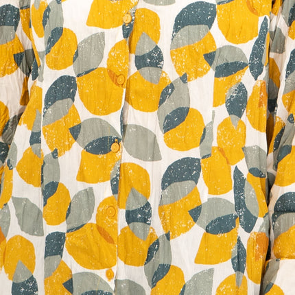 Seasalt Larissa Yellow Leaves and Lemons Sunglow Shirts Long Sleeve Summer Tops-Quality Brands Outlet-