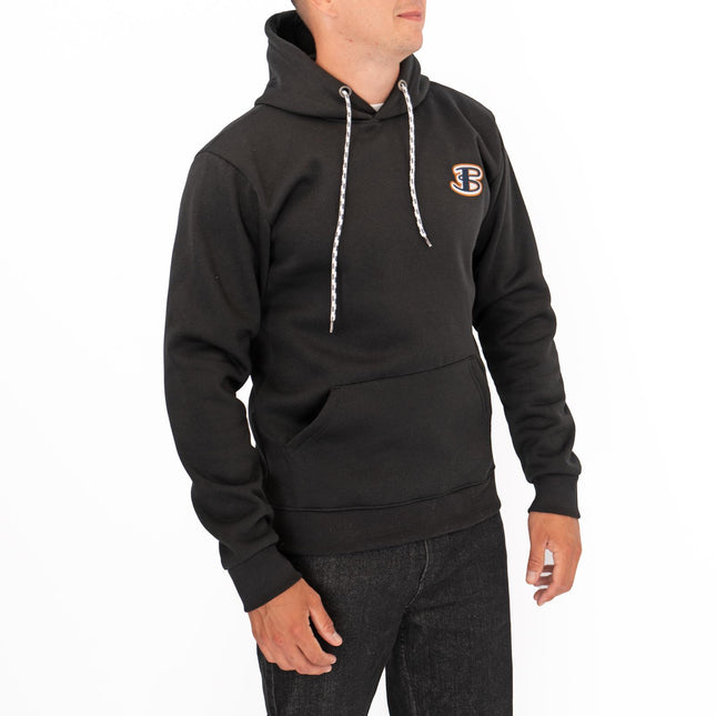 Ben Sherman Mens Logo Hoodie Black-Quality Brands Outlet-