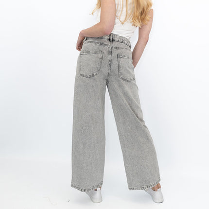 M&S Women's Wide Leg Jeans Grey