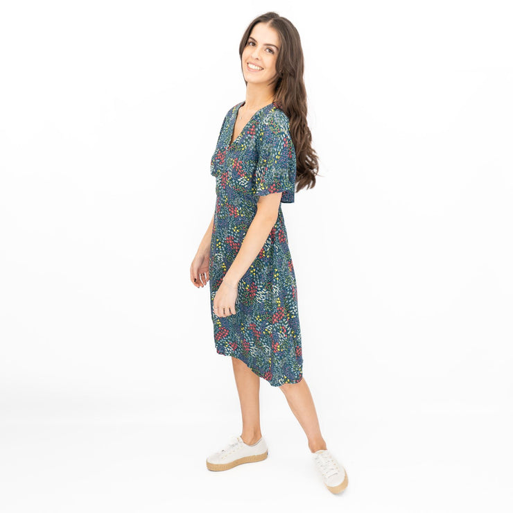 Seasalt Wilsey Empire Line Dress Teal Green - Quality Brands Outlet