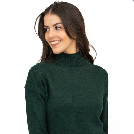 Nobodys Child Longline Jumper Funnel Neck Supersoft Green-Quality Brands Outlet-