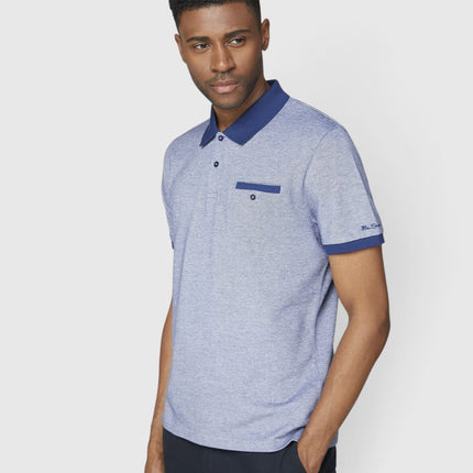 Two Tone Piqué Polo Shirt – Royal Blue