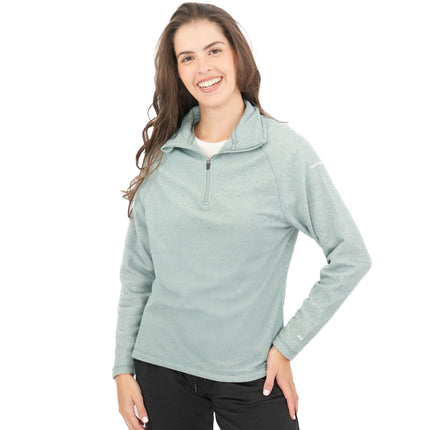 Trespass Half Zip Microfleece Fleece Jackets Green-Quality Brands Outlet-