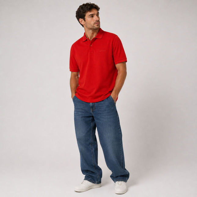 Mens Polos Short Sleeve Premium Brand Red Tops
