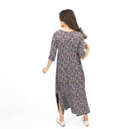 Seasalt Maggie Maxi Dress Navy Floral Moor Maritime-Quality Brands Outlet-