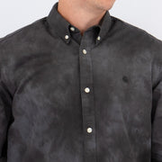 Carhartt WIP Mens Shirt Long Sleeve Madison Charcoal Grey Tops