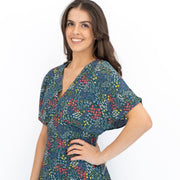 Seasalt Wilsey Empire Line Dress Teal Green - Quality Brands Outlet