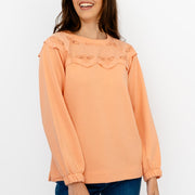 Joules Orange Jumper Sweatshirt Brinley Bees Embroidery