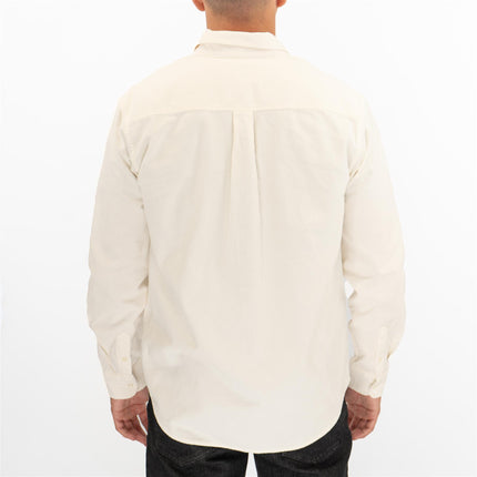 Premium Brand Shirt Ivory Fine Cord Long Sleeve-Quality Brands Outlet-