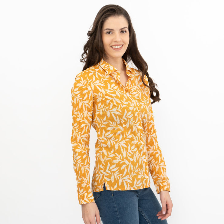 Seasalt Womens Larissa Shirt Yellow Leaves