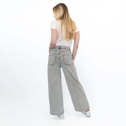M&S Women's Wide Leg Jeans Grey