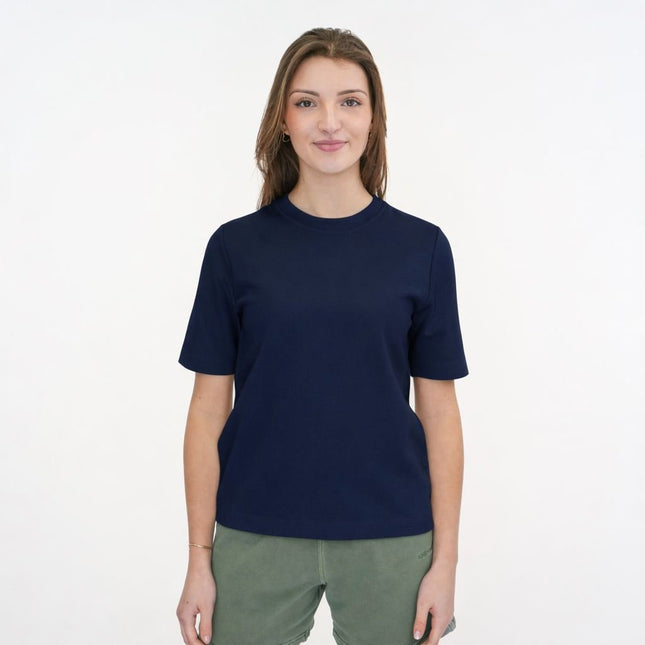 M&S Autograph Navy T-Shirts Short Sleeve-Quality Brands Outlet-