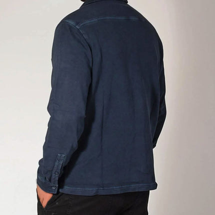 M&S Blue Cotton Overshirt Shacket-Quality Brands Outlet-