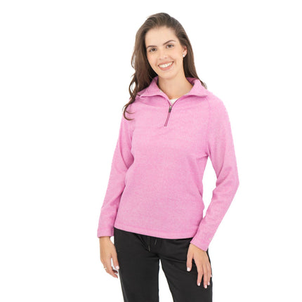 Trespass Half Zip Microfleece Fleece Jackets Pink-Quality Brands Outlet-