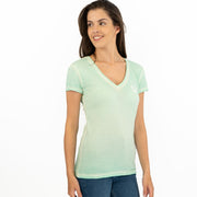 True Religion Womens Green Top T-Shirt Short Sleeve