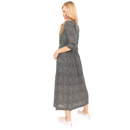 Seasalt Rock Dove Black Midi Dress-Quality Brands Outlet-