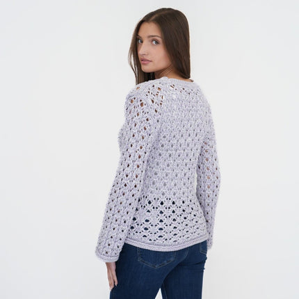 M&S Lilac Crochet Jumper-Quality Brands Outlet-