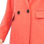 Phase Eight Revere Coat Wool Blend Double Breasted Knee Length Pink