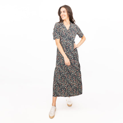 Seasalt Grey Priddacombe Short Sleeve Midi Dress-Quality Brands Outlet-