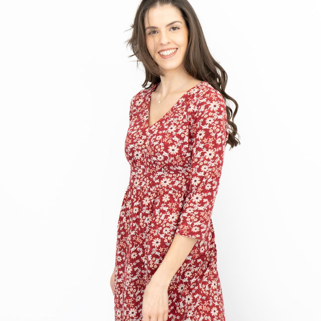 Seasalt Maggie Maxi Dress Berry Gathering Red-Quality Brands Outlet-