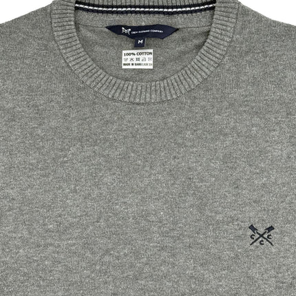 Crew Clothing Mens Knitted Jumper Long Sleeve Grey-Quality Brands Outlet-