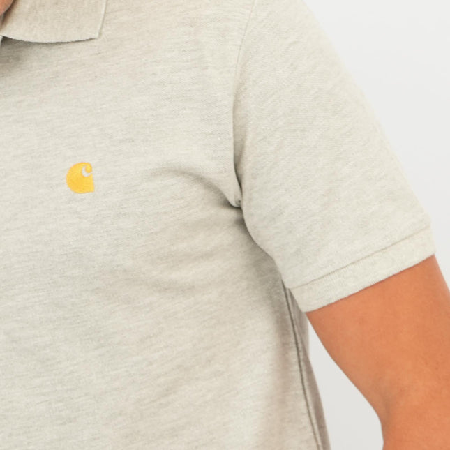 Premium Brand Polo Shirt Chase Pique Cotton Light Grey