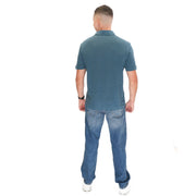 M&S Blue Pure Linen Polo Shirt - Quality Brands Outlet