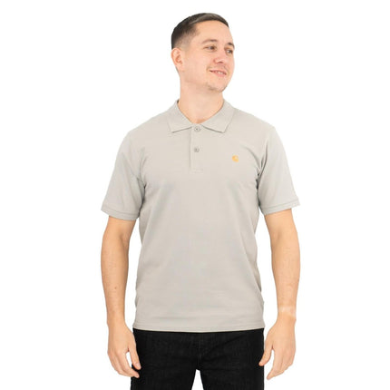 Premium Brand Mens Polo Shirt Chase Pique Cotton Grey-Quality Brands Outlet-