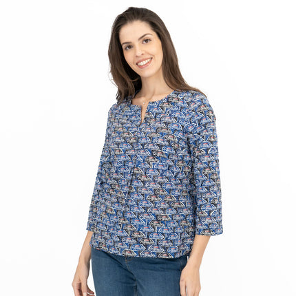 Seasalt Womens Watercolour Sketch Top Daisy Tiles Ink-Quality Brands Outlet-