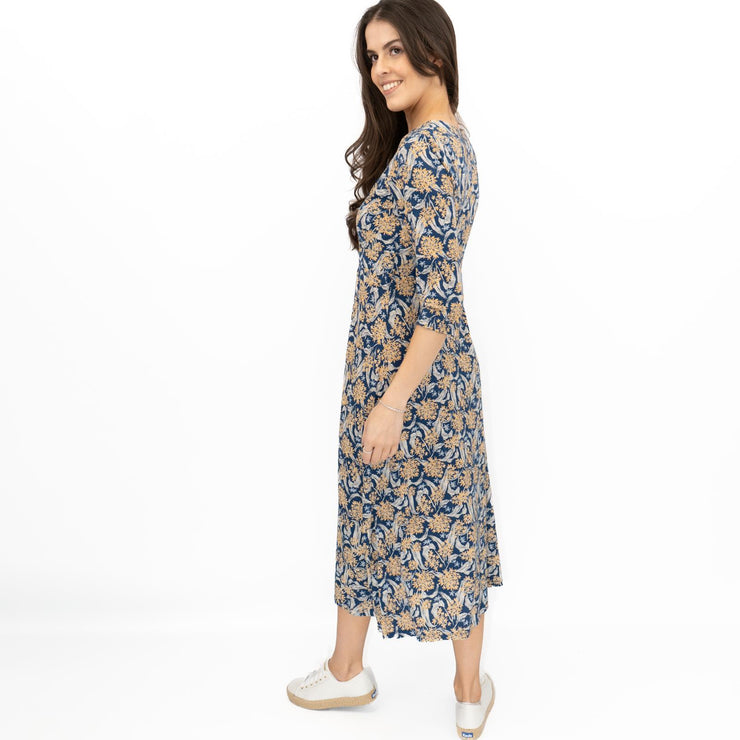 Seasalt Blue Chapelle Dress in Woodland Garlic Marine - Quality Brands Outlet