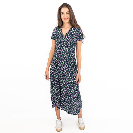 Seasalt Navy Floral Chapelle Jersey Midi Dress-Quality Brands Outlet-