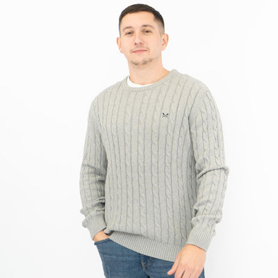 Crew Clothing Mens Oarsmen Midweight Cable Knit Jumper - Quality Brands Outlet