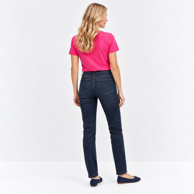 Womens Jeans Lily Slim Fit Stretch Jeans – Dark Indigo Blue-Quality Brands Outlet-