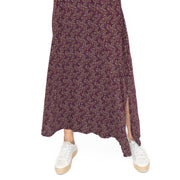 Seasalt Maggie Maxi Dress Purple Floral Cotton 3/4 Sleeve - Quality Brands Outlet