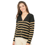 Nobody's Child Striped Ribbed Boxy Cardigan - Quality Brands Outlet