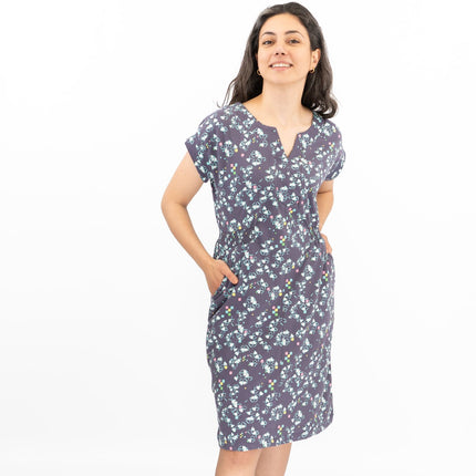 White Stuff Grey Penny Cotton Jersey Dress-Quality Brands Outlet-
