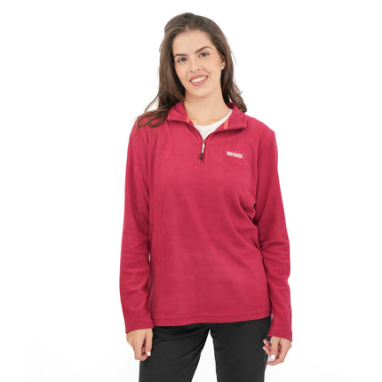 Regatta Dark Red Sweethart Zip Neck Fleece-Quality Brands Outlet-