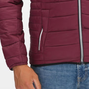 Nautica Performance Double Zip Puffer Jacket Burgundy - Quality Brands Outlet