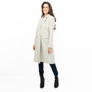 Phase Eight Revere Coat Wool Blend Double Breasted Knee Length Light Green