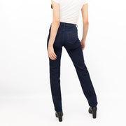 M&S Womens Jeans High Waisted Embellished Sparkle Stretch Straight Leg Indigo - Quality Brands Outlet