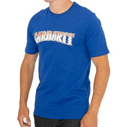Carhartt WIP Mens Slow Script Blue Cotton T-shirt