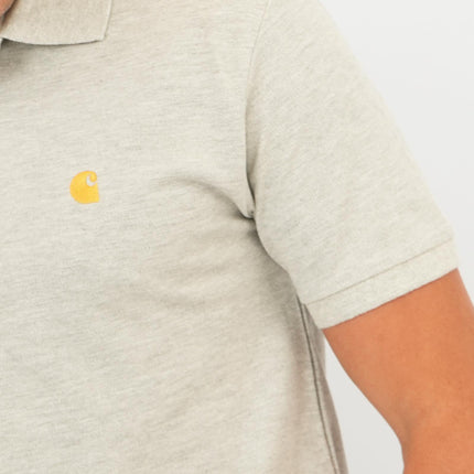 Premium Brand Polo Shirt Chase Pique Cotton Light Grey-Quality Brands Outlet-