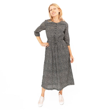 Seasalt Rock Dove Black Midi Dress-Quality Brands Outlet-